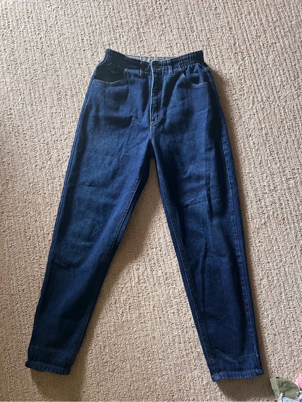 Vintage Lee Women's High-Rise Dark Blue Jeans